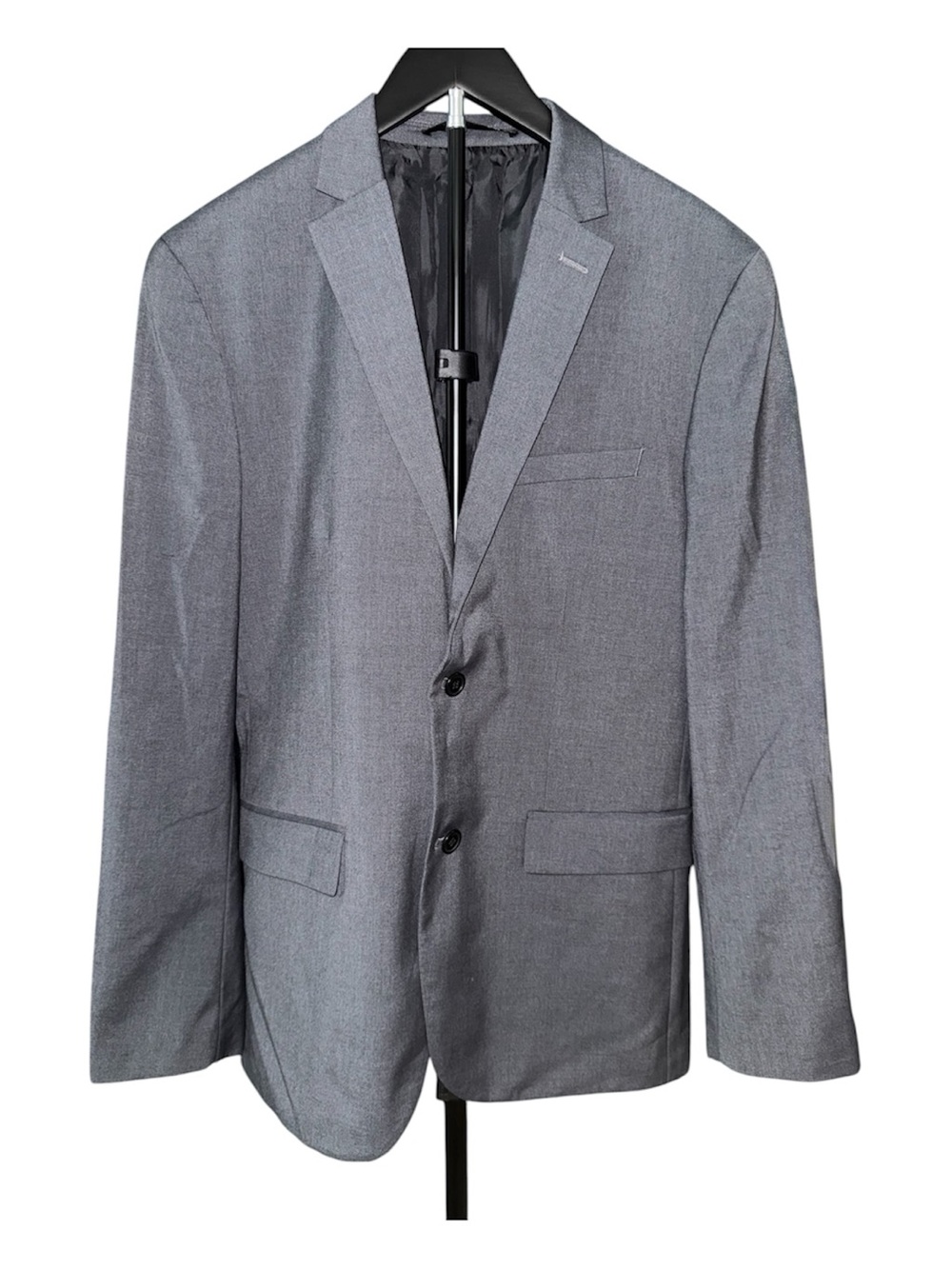 H&M Men's Light Gray Two-Button Slim Fit Blazer